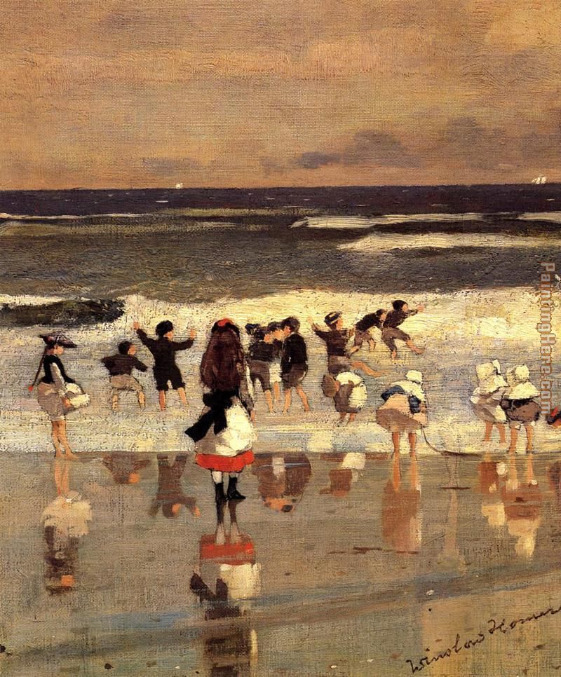 Beach Scene painting - Winslow Homer Beach Scene art painting